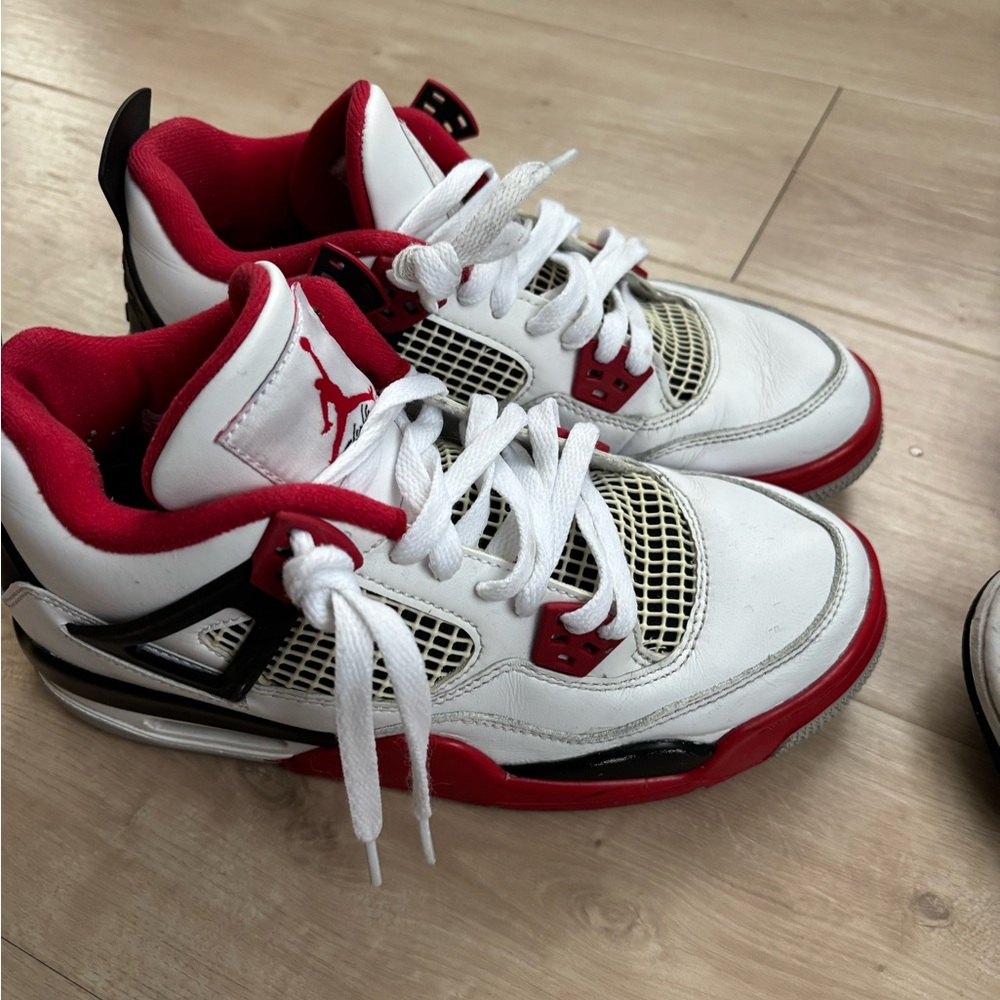 Jordan Red and White Sneakers